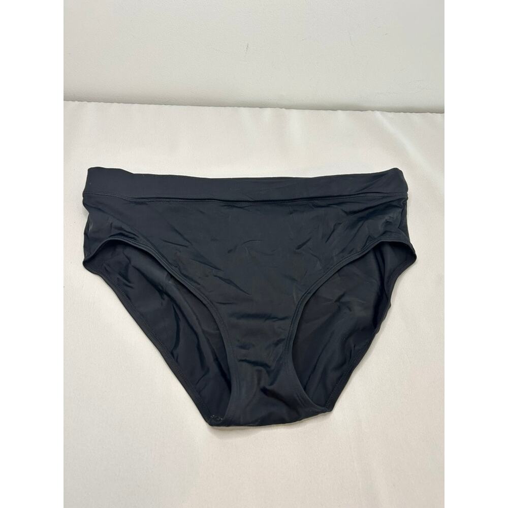 L.L.Bean Black Bikini Bottom Size 16 UPF 50 Swim Bottom Womens